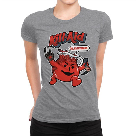 Kill-Aid - Womens Premium T-Shirts RIPT Apparel Small / Heather Grey