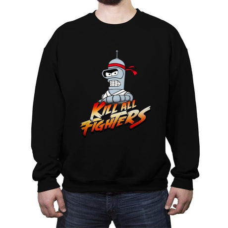 Kill all fighters - Crew Neck Sweatshirt Crew Neck Sweatshirt RIPT Apparel