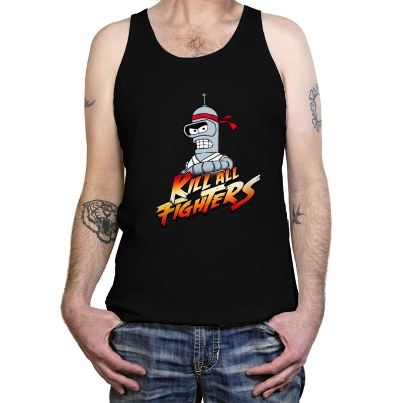 Kill all fighters - Tanktop Tanktop RIPT Apparel X-Small / Black