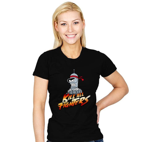 Kill all fighters - Womens T-Shirts RIPT Apparel