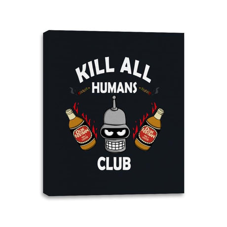 Kill All Humans Club - Canvas Wraps Canvas Wraps RIPT Apparel 11x14 / Black