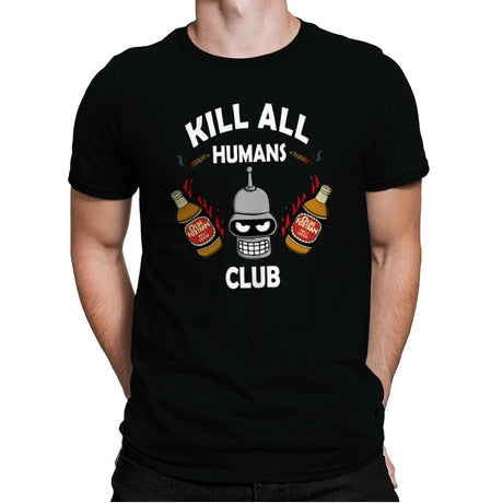 Kill All Humans Club - Mens Premium T-Shirts RIPT Apparel Small / Black