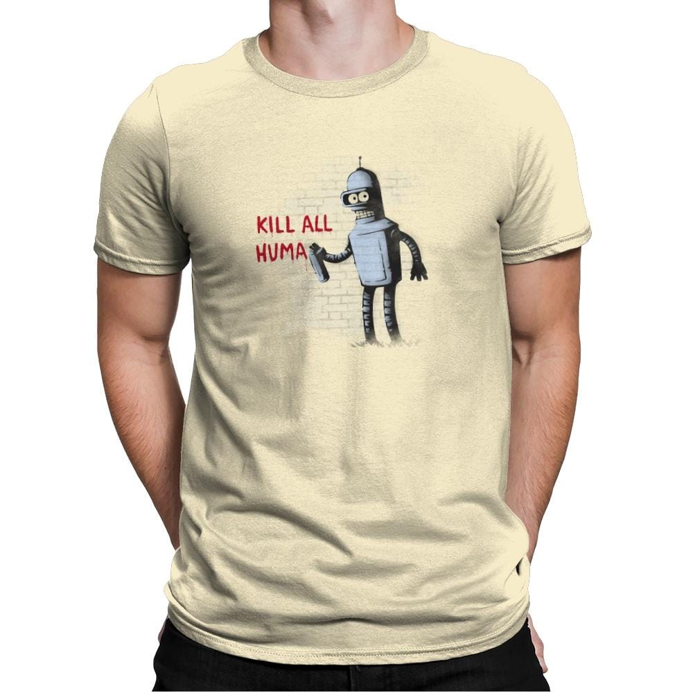 Kill All Humans - Gamer Paradise - Mens Premium T-Shirts RIPT Apparel Small / Natural
