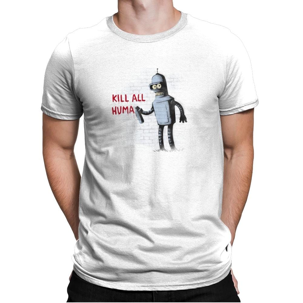 Kill All Humans - Gamer Paradise - Mens Premium T-Shirts RIPT Apparel Small / White