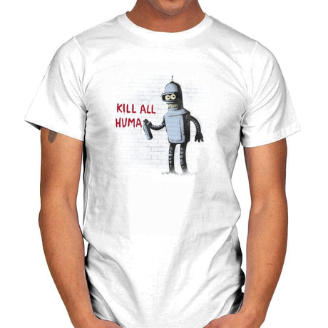 Kill All Humans - Gamer Paradise - Mens T-Shirts RIPT Apparel Small / White