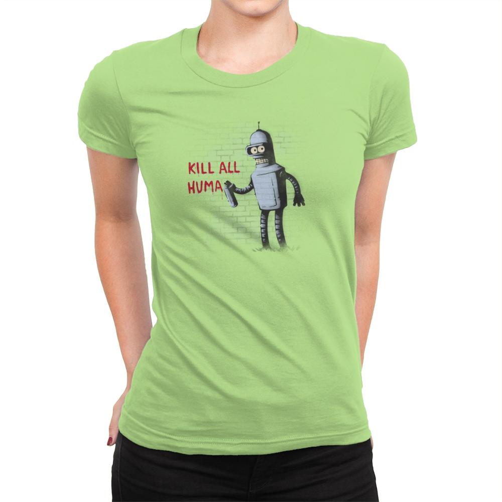 Kill All Humans - Gamer Paradise - Womens Premium T-Shirts RIPT Apparel Small / Mint