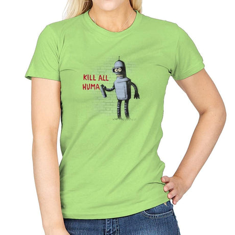 Kill All Humans - Gamer Paradise - Womens T-Shirts RIPT Apparel Small / Mint Green