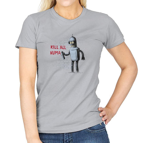 Kill All Humans - Gamer Paradise - Womens T-Shirts RIPT Apparel Small / Sport Grey
