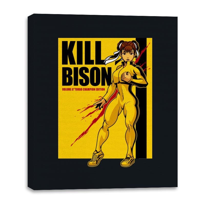 Kill Bison - Canvas Wraps Canvas Wraps RIPT Apparel 16x20 / Black