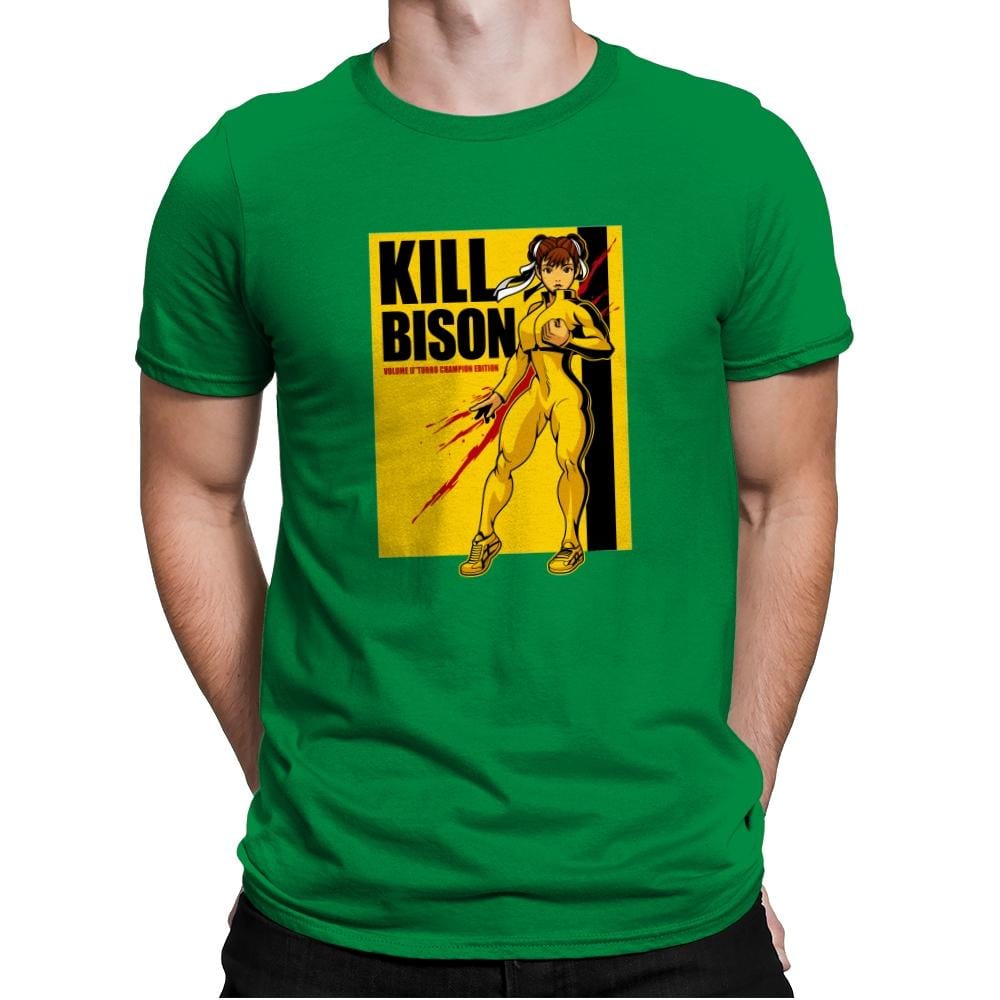 Kill Bison - Mens Premium T-Shirts RIPT Apparel Small / Kelly