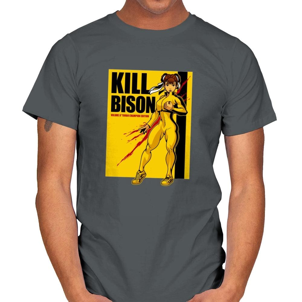 Kill Bison - Mens T-Shirts RIPT Apparel Small / Charcoal