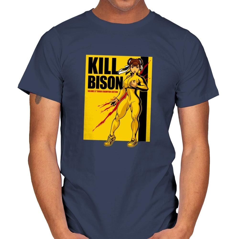 Kill Bison - Mens T-Shirts RIPT Apparel Small / Navy