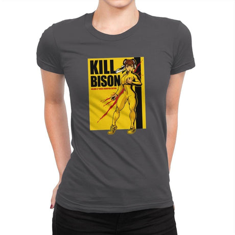 Kill Bison - Womens Premium T-Shirts RIPT Apparel Small / Heavy Metal