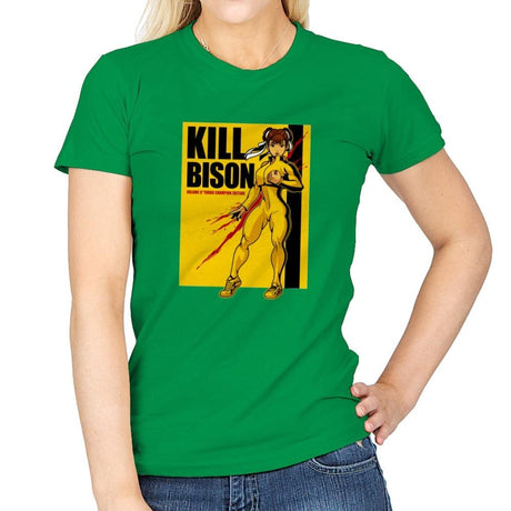 Kill Bison - Womens T-Shirts RIPT Apparel Small / Irish Green