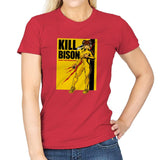 Kill Bison - Womens T-Shirts RIPT Apparel Small / Red