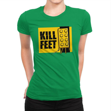 Kill Feet - Womens Premium T-Shirts RIPT Apparel Small / Kelly Green