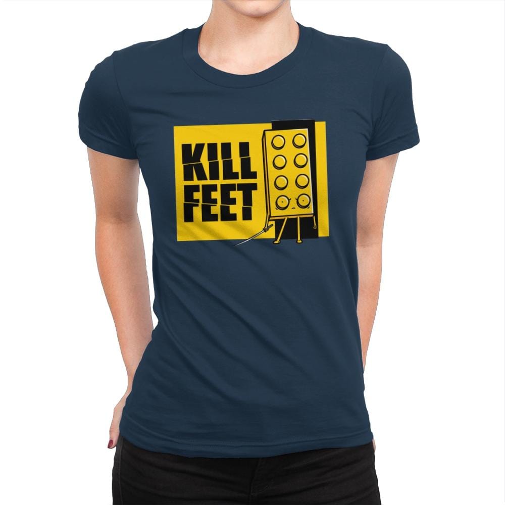 Kill Feet - Womens Premium T-Shirts RIPT Apparel Small / Midnight Navy