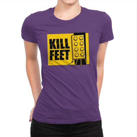 Kill Feet - Womens Premium T-Shirts RIPT Apparel Small / Purple Rush