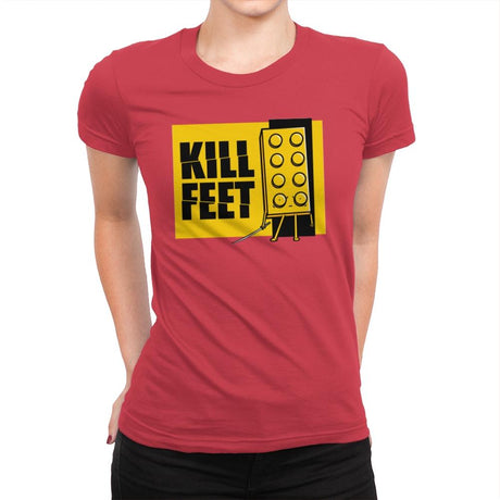 Kill Feet - Womens Premium T-Shirts RIPT Apparel Small / Red