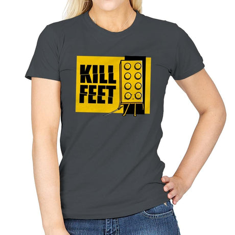 Kill Feet - Womens T-Shirts RIPT Apparel Small / Charcoal