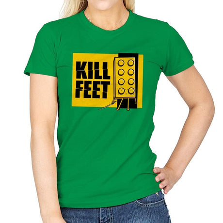 Kill Feet - Womens T-Shirts RIPT Apparel Small / Irish Green