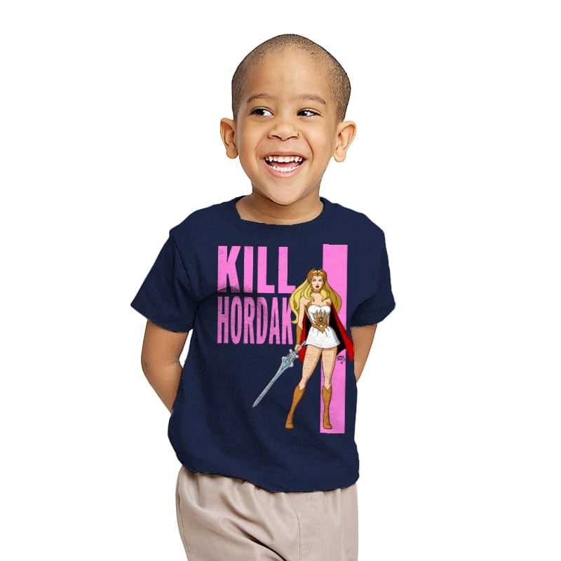 Kill Hordak - Youth T-Shirts RIPT Apparel X-small / Navy