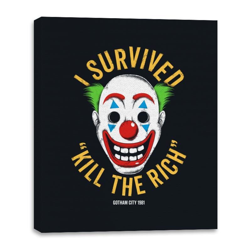 Kill The Rich Survivor - Canvas Wraps Canvas Wraps RIPT Apparel 16x20 / Black