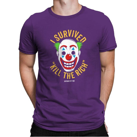 Kill The Rich Survivor - Mens Premium T-Shirts RIPT Apparel Small / Purple Rush
