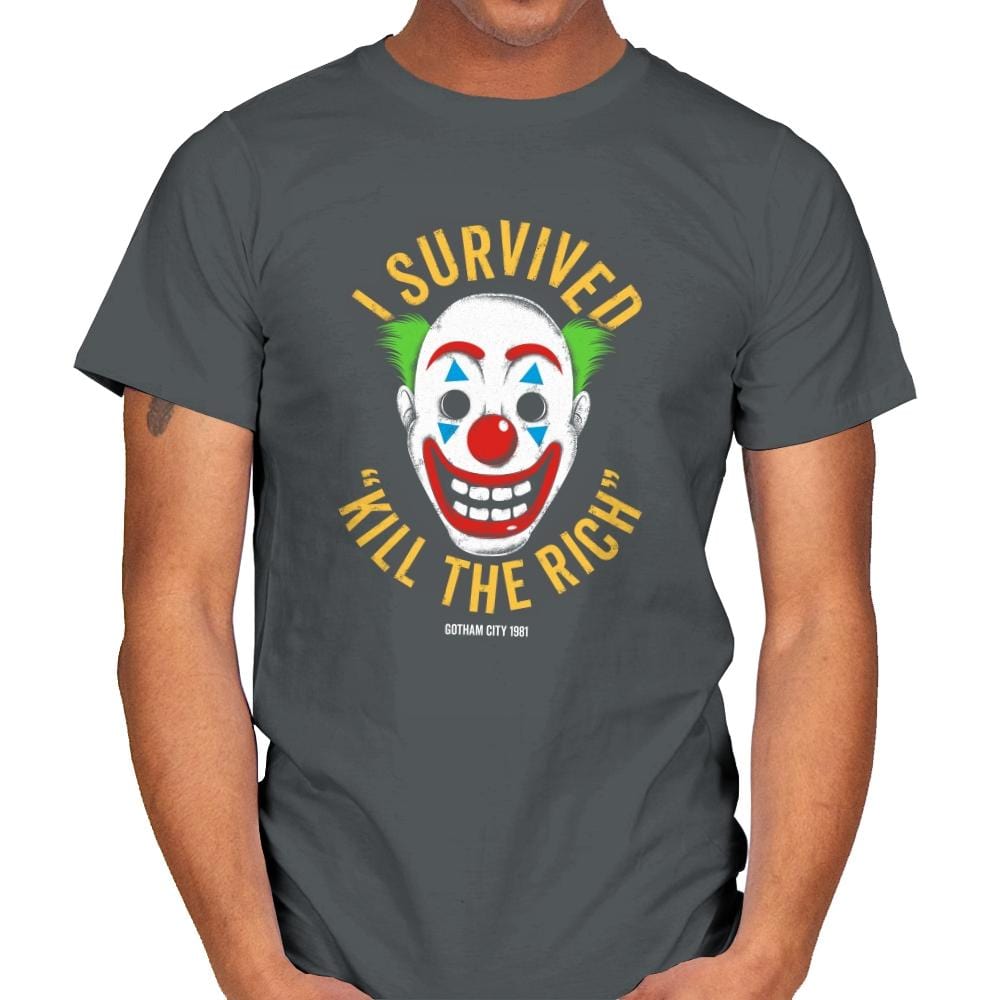 Kill The Rich Survivor - Mens T-Shirts RIPT Apparel Small / Charcoal