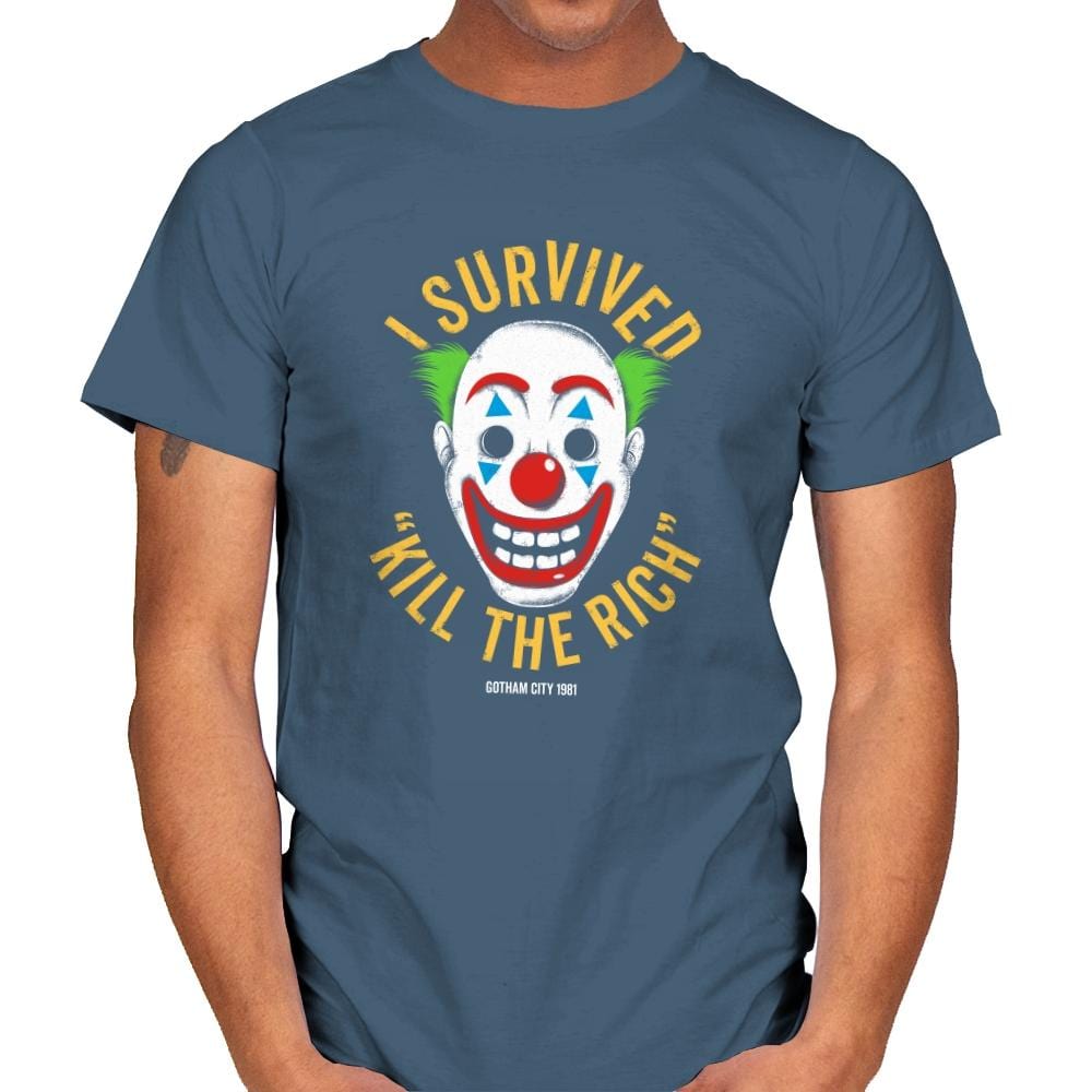 Kill The Rich Survivor - Mens T-Shirts RIPT Apparel Small / Indigo Blue