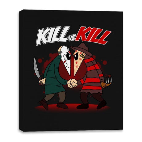 Kill VS Kill - Canvas Wraps Canvas Wraps RIPT Apparel 16x20 / Black