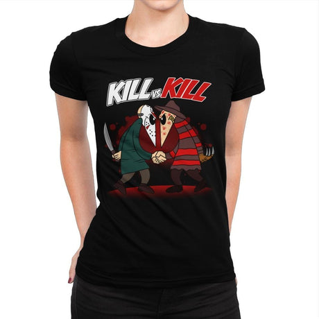 Kill VS Kill - Womens Premium T-Shirts RIPT Apparel Small / Indigo