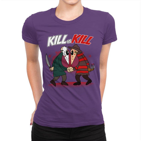 Kill VS Kill - Womens Premium T-Shirts RIPT Apparel Small / Purple Rush