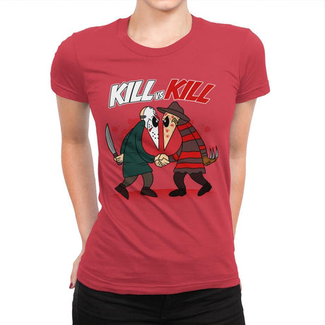 Kill VS Kill - Womens Premium T-Shirts RIPT Apparel Small / Red