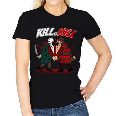 Kill VS Kill - Womens T-Shirts RIPT Apparel Small / Black