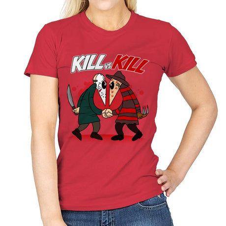 Kill VS Kill - Womens T-Shirts RIPT Apparel Small / Red