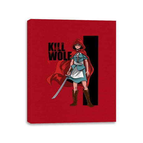 Kill Wolf - Canvas Wraps Canvas Wraps RIPT Apparel 11x14 / Red