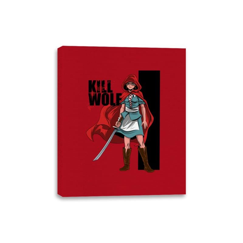 Kill Wolf - Canvas Wraps Canvas Wraps RIPT Apparel 8x10 / Red