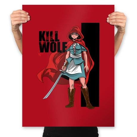 Kill Wolf - Prints Posters RIPT Apparel 18x24 / Red
