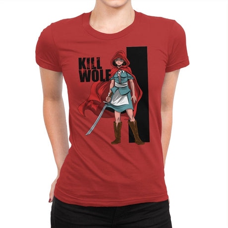 Kill Wolf - Womens Premium T-Shirts RIPT Apparel Small / Red