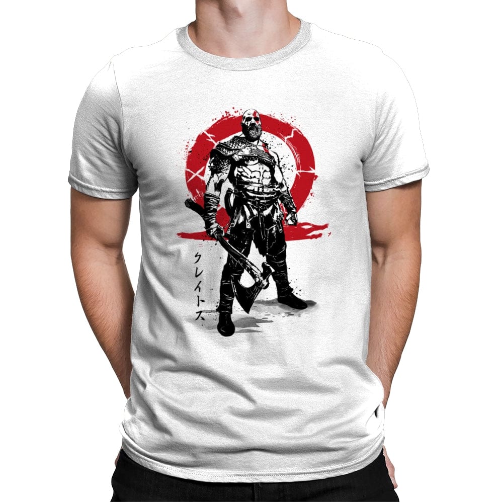 Killer of Gods Sumi-e - Mens Premium T-Shirts RIPT Apparel Small / White