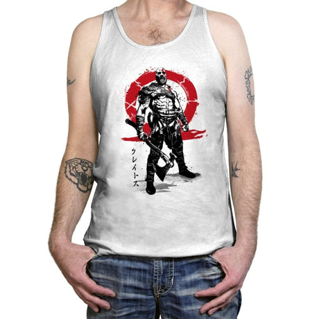 Killer of Gods Sumi-e - Tanktop Tanktop RIPT Apparel X-Small / White