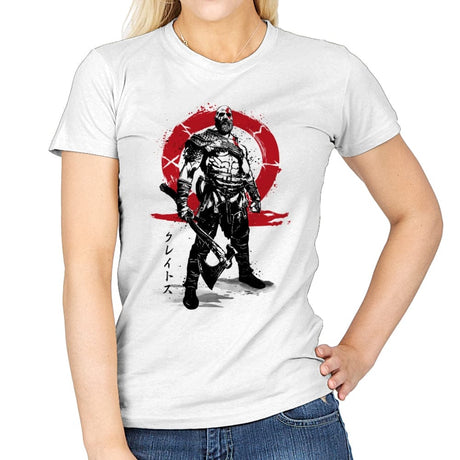 Killer of Gods Sumi-e - Womens T-Shirts RIPT Apparel Small / White