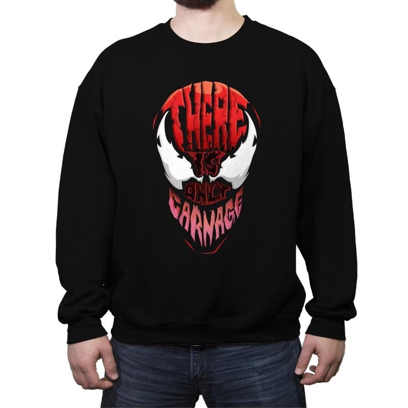 Killer Symbiote Typography - Crew Neck Sweatshirt Crew Neck Sweatshirt RIPT Apparel Small / Black