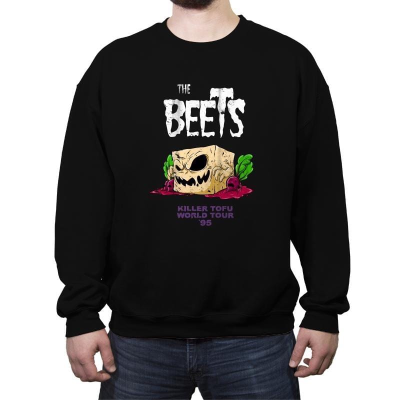 Killer Tofu Word Tour - Crew Neck Sweatshirt Crew Neck Sweatshirt RIPT Apparel Small / Black
