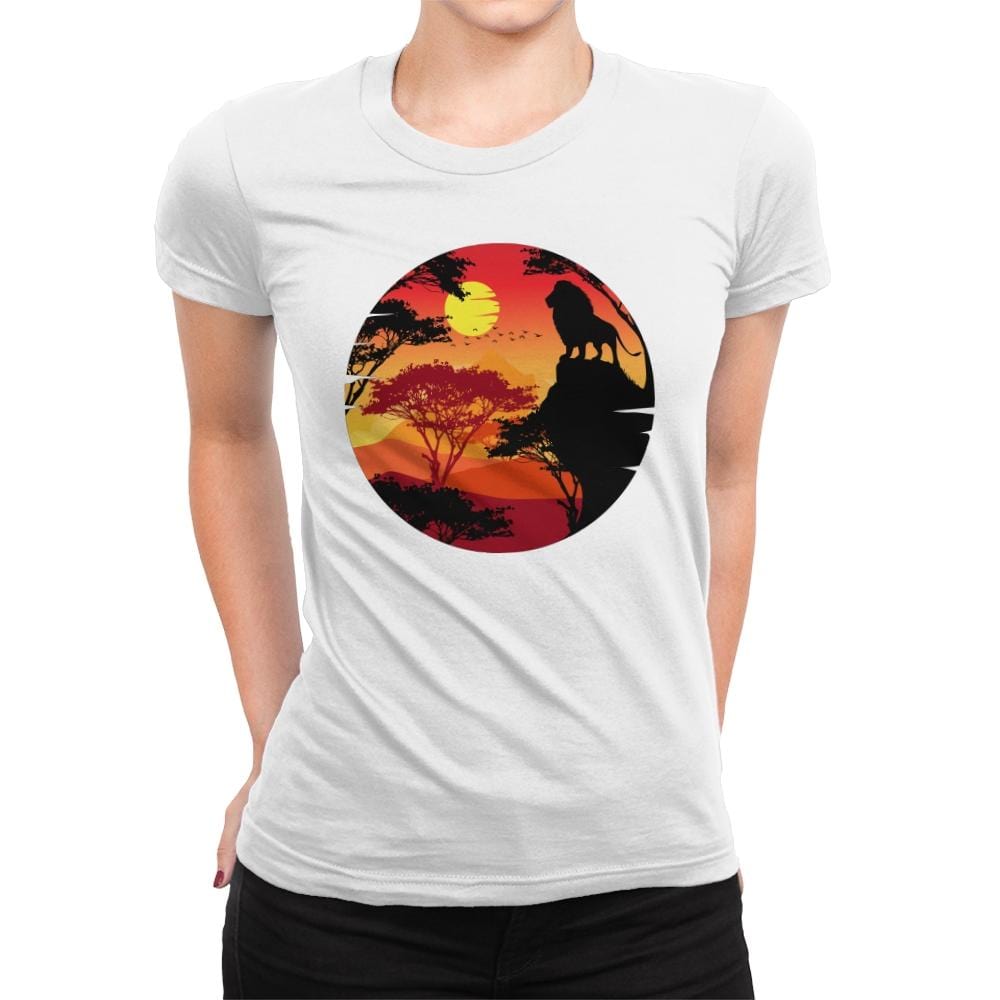King Lion - Womens Premium T-Shirts RIPT Apparel Small / White