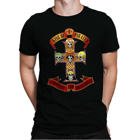 King of D Pirates - Mens Premium T-Shirts RIPT Apparel Small / Black