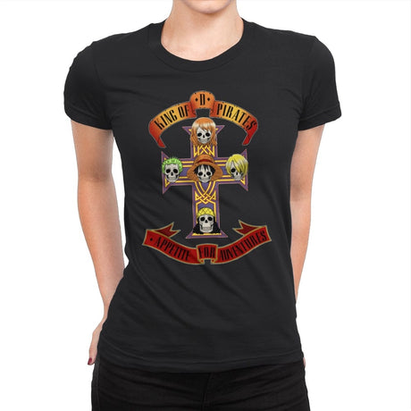 King of D Pirates - Womens Premium T-Shirts RIPT Apparel Small / Black