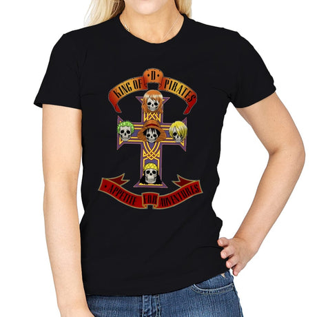 King of D Pirates - Womens T-Shirts RIPT Apparel Small / Black