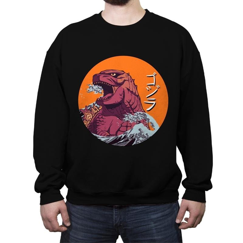 King of Monster - Crew Neck Sweatshirt Crew Neck Sweatshirt RIPT Apparel Small / Black